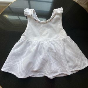 Adorable Burberry Infant girls white sleeveless top.